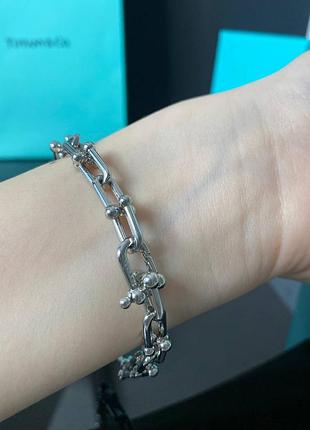 Тіффані браслет hardwear/ ланцюг срібло (покриття)/пакований у мішечок tiffany