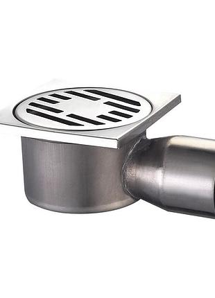 Душевой трап из нержавеющей стали sus304 mixxus drain-02-10x10-90 (угловой отвод) (mi3419)