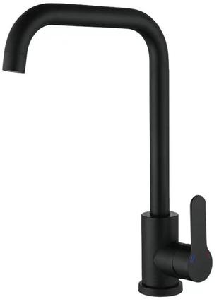 Смеситель для кухни zerix dax-011-g black с нерж. стали sus304 (цв. черный) (zx4818)