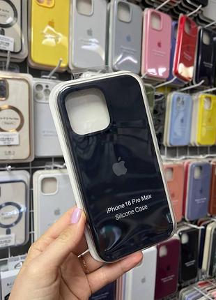 Чохол silicone case з мікрофіброю для iphone 16 pro max,чохол-бамбер для айфон 16 про макс (колір чорний)