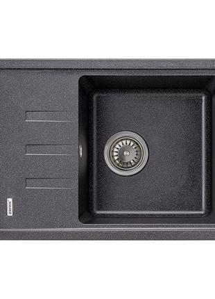 Мойка zerix zs-6243s-13 графитовая (zx4577)