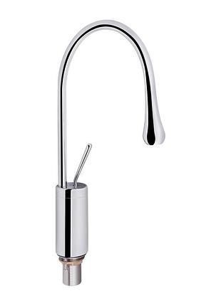 Змішувач для раковини qtap virgo з поворотним виливом високий qtvir1066h103c chrome
