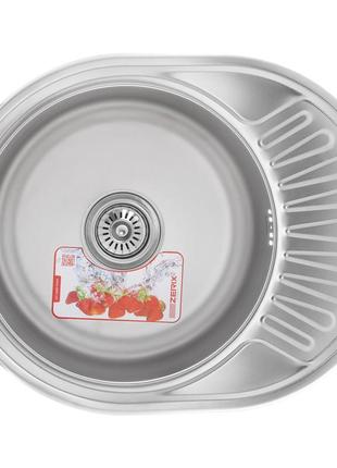 Мийка кухонна zerix z5745-08-180d (decor) (zx1593)