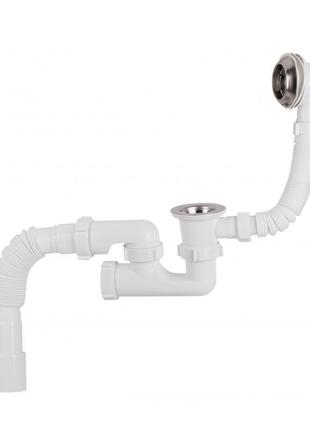 Сифон для ванны lidz (whi) 60 03 v002 00 с ревизией (выход 50 мм)