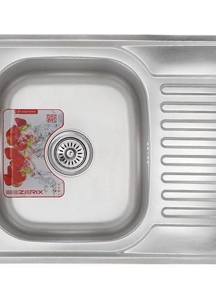 Мойка кухонная zerix z6350-08-180md (micro decor) (zs0572)