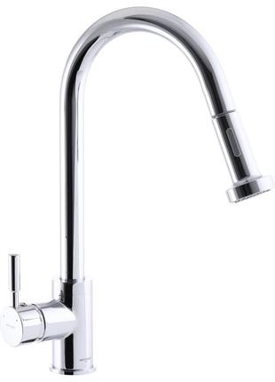 Кухонний змішувач з висувною лійкою mixxus premium hans 014 (mi2882)