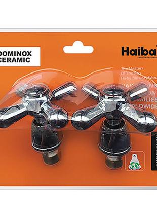 Ручки с кран буксами (пара) haiba dominox (керамика) (hb0576)