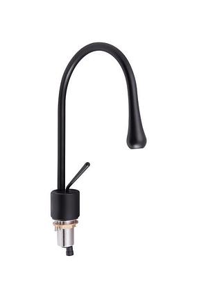 Змішувач для раковини qtap virgo з поворотним виливом qtvir1066103b black matt