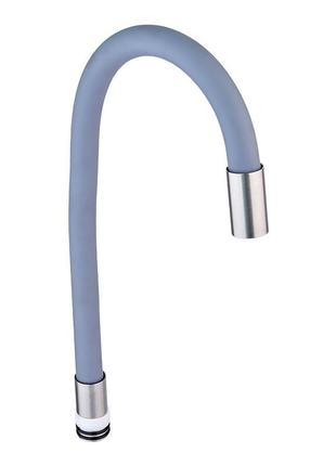 Излив силиконовый для смесителя из нерж. стали sus304 mixxus spo-06.sus refl.gray (mi6065)