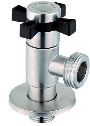Кран для подключения сантехприборов zerix val-10-1/2x3/4 из нерж.стали sus304 (zx5103)