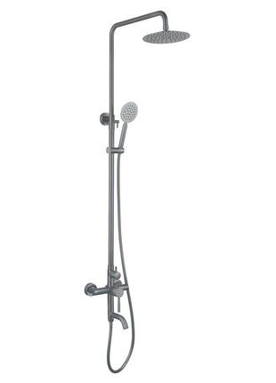 Душова колона зі змішувачем mixxus sus-009-j graphite з неірж. сталі sus304 (mi5910)