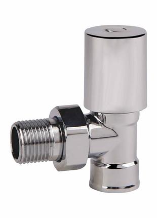 Кран радіаторний sd forte 1/2" кутовий хром sf234w15