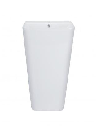 Раковина напольная моноблок qtap tern 440х380х830mm white с донным клапаном qt1711g302w