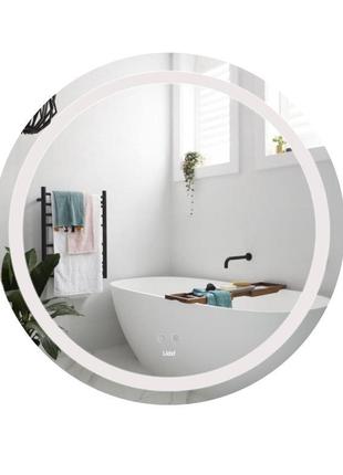 Дзеркало lidz aria r800 з led-підсвіткою touch, з антизапотіванням, з диммером, рег. яскравості ld78lr800