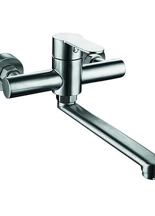 Смеситель для кухни zerix dax-005 настенный из нерж. стали sus304 (zx4814)