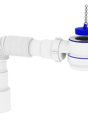 Сифон zerix sd-01 1 1/2" для душового піддона з випуском (zx4956)
