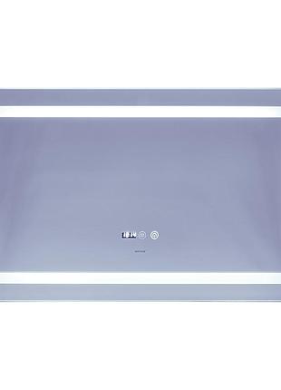 Зеркало mixxus warm mr02-100x60 (часы, led-подсветка, антизапотевание) (mi6003)