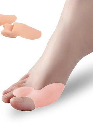Силіконовий коректор з перегородкою великого пальця valgus pro beige