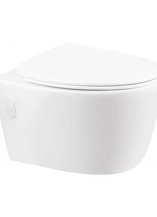 Унитаз подвесной qtap leo безободковый с сиденьем soft-close qt11331002erw