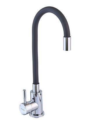 Смеситель для кухни mixxus sus-011 chrome refl.black (нерж. сталь) (mi6223)