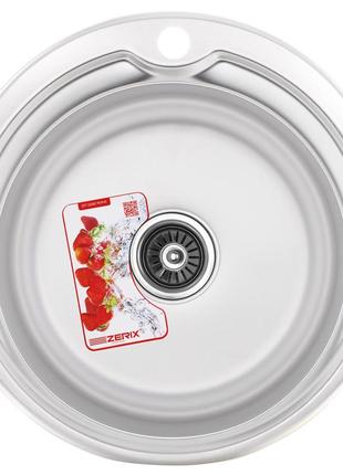 Мийка кухонна zerix z510-08-180md (micro decor) (zs0561)