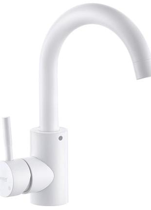 Смеситель для умывальника mixxus sus-011-b white из нерж. стали sus304 (mi5754)
