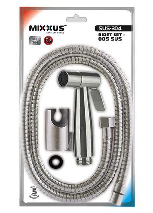 Набор для гигиенического душа mixxus bidet set-005 sus (нерж. стали sus304) (mi5986)