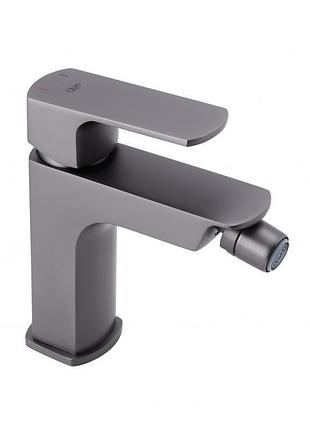 Змішувач для біде qtap lipno qtlipno2023101g graphite