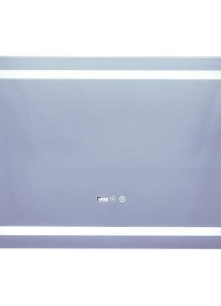 Зеркало mixxus warm mr02-100x70 (часы, led-подсветка, антизапотевание) (mi6002)