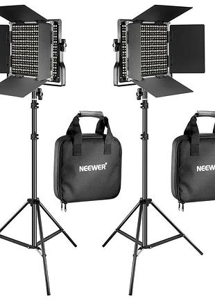 Двухцветный студийный свет со штативом neewer nl660 bi-color 40вт 3200-5600к комплект 2 шт
