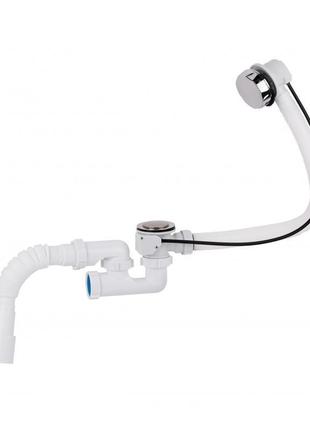 Сифон для ванни lidz (whi) 60 03 v002 01 з ревізією (вихід 50 мм)