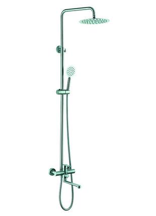 Душова колона зі змішувачем zerix dax-006-j-20 cm (неірж. сталь) (zx4827)