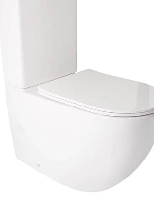 Qtap jay чаша унитаза напольного tornado гор. выпуск, нижний подвод, без сиденья 680*370*815mm white