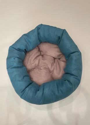 Лежак для котов и собак skypuff 50 см teal +  dusty rose