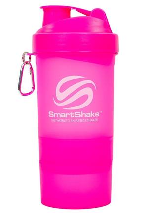 Шейкер 3-х камерный smart shaker original fi-5053 цвет розовый