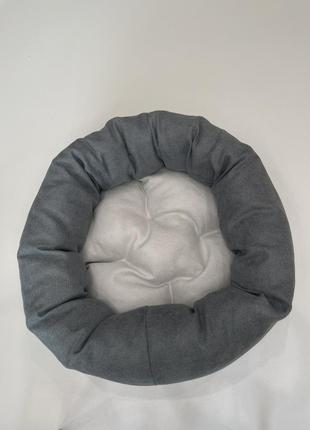 Лежак для котов и собак skypuff 50 см gray +  white
