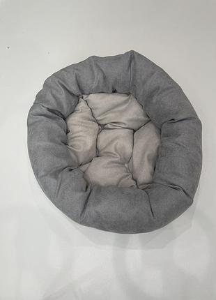 Лежак для котов и собак skypuff 80 см light gray +  cool beige