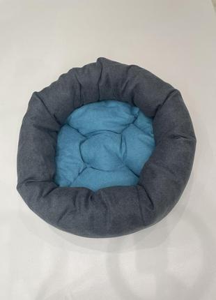 Лежак для котов и собак skypuff 50 см graphite +  teal