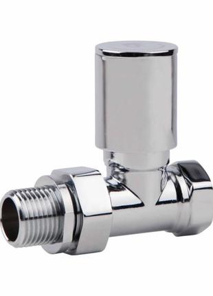 Кран радіаторний sd forte 1/2" прямий хром sf235w15