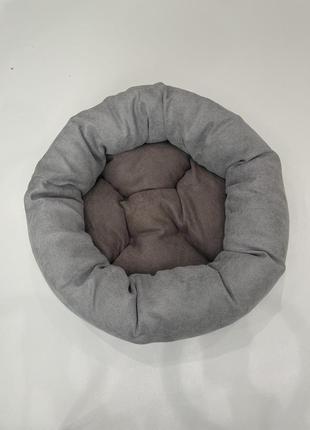Лежак для котов и собак skypuff 50 см light gray +  cappuccino