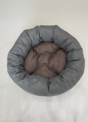 Лежак для котов и собак skypuff 50 см gray +  cappuccino
