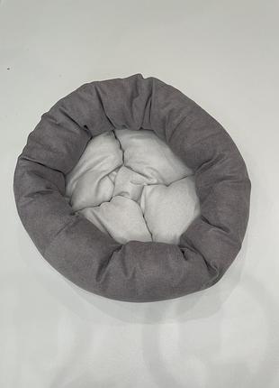 Лежак для котов и собак skypuff 80 см great taupe +  white