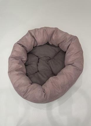 Лежак для котов и собак skypuff 80 см dusty rose +  latte