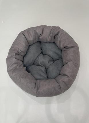 Лежак для котов и собак skypuff 80 см great taupe +  gray
