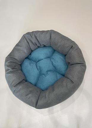 Лежак для котов и собак skypuff 50 см gray +  teal