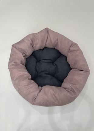 Лежак для котов и собак skypuff 80 см dusty rose +  graphite
