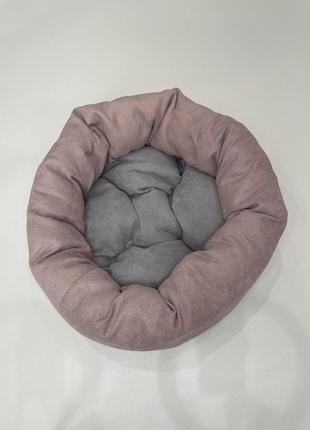 Лежак для котов и собак skypuff 50 см dusty rose +  light gray