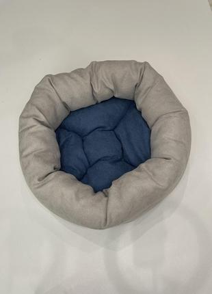 Лежак для котов и собак skypuff 50 см great cool beige +  denim