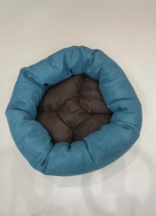 Лежак для котов и собак skypuff 50 см teal +  chocolate