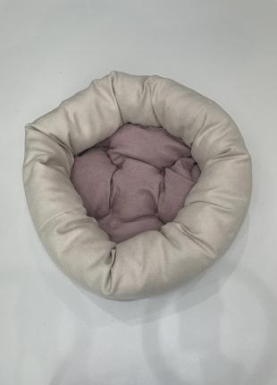 Лежак для котов и собак skypuff 80 см great ecru +  dusty rose